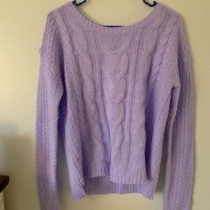 lavender knit sweater